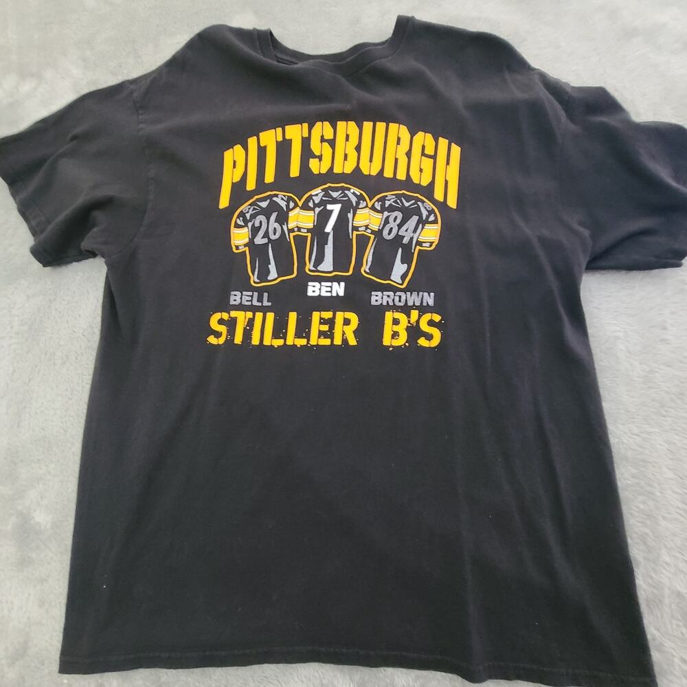 Pittsburgh Steelers Stiller B's Bell Ben Brown NFL Football T-Shirt XL